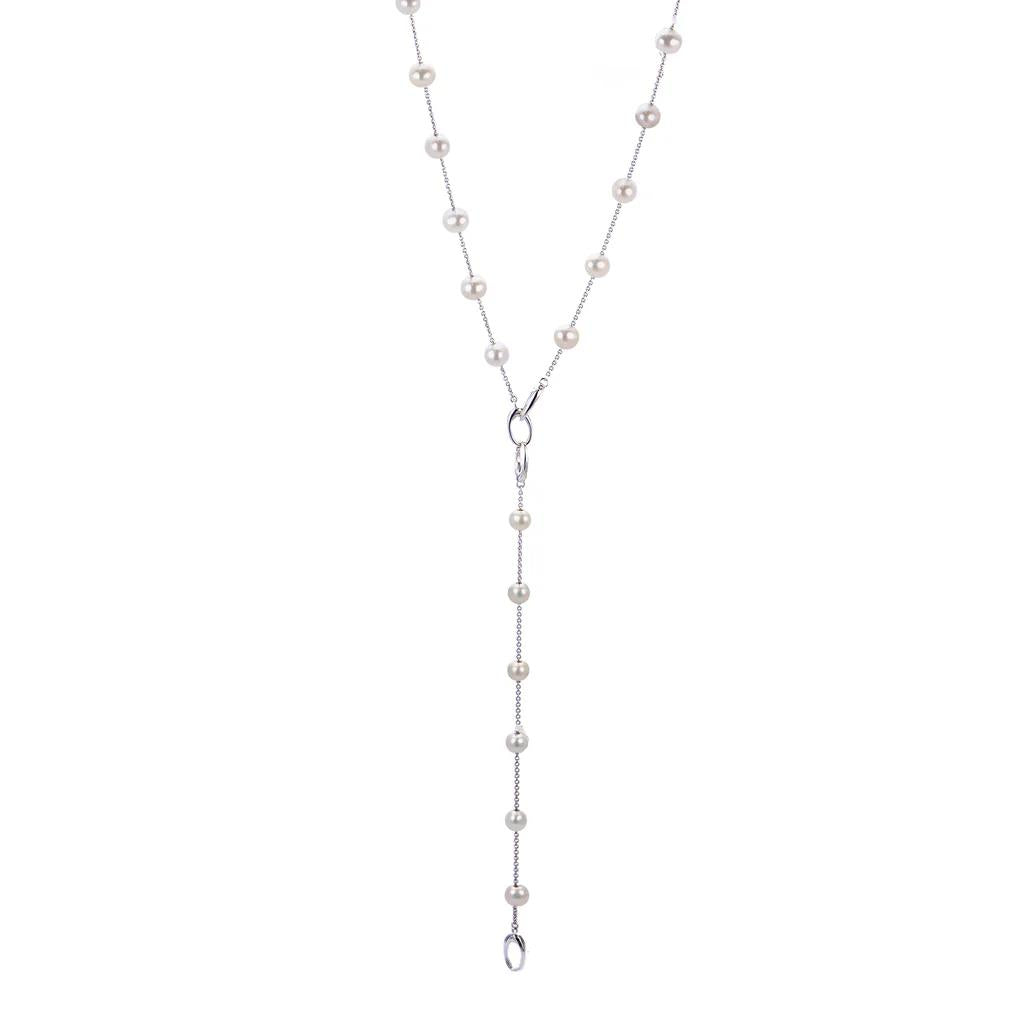 SS Freshwater Pearl Necklace and Bracelet Combo