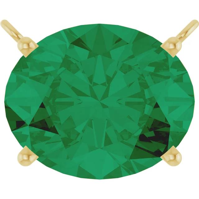 Solitaire Emerald Pendant
