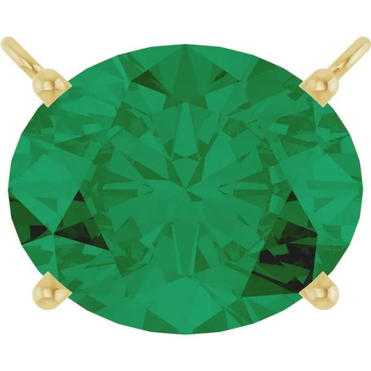 Solitaire Emerald Pendant
