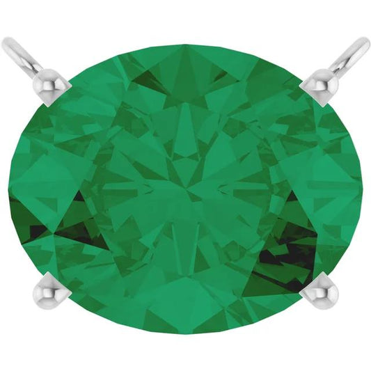 Solitaire Emerald Pendant