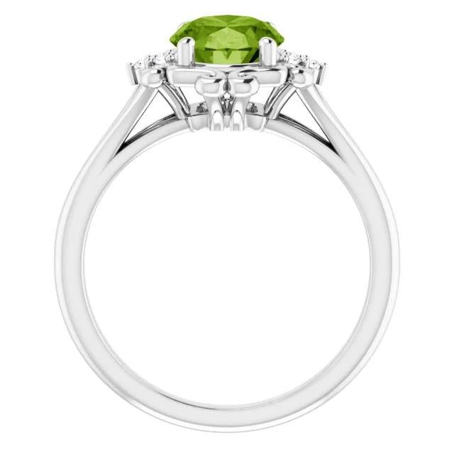 Peridot and Diamond ring