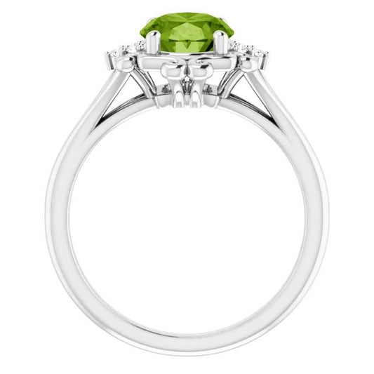 Peridot and Diamond ring
