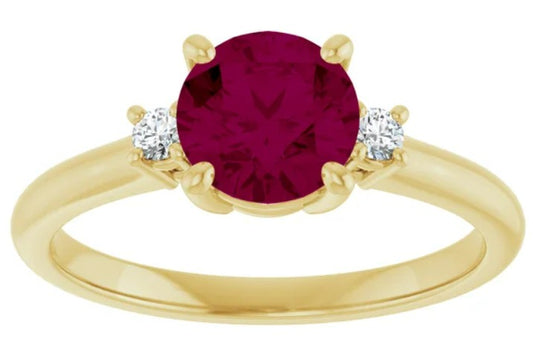 Garnet and Diamond Ring