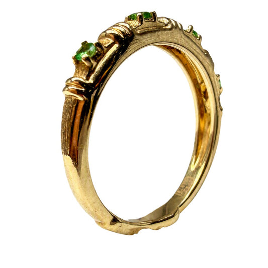 14K Yellow Gold Tsavorite Ring