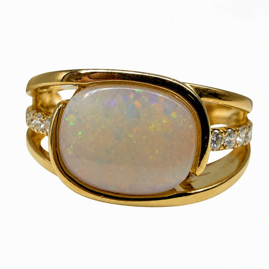 14K Yellow Gold Opal Ring