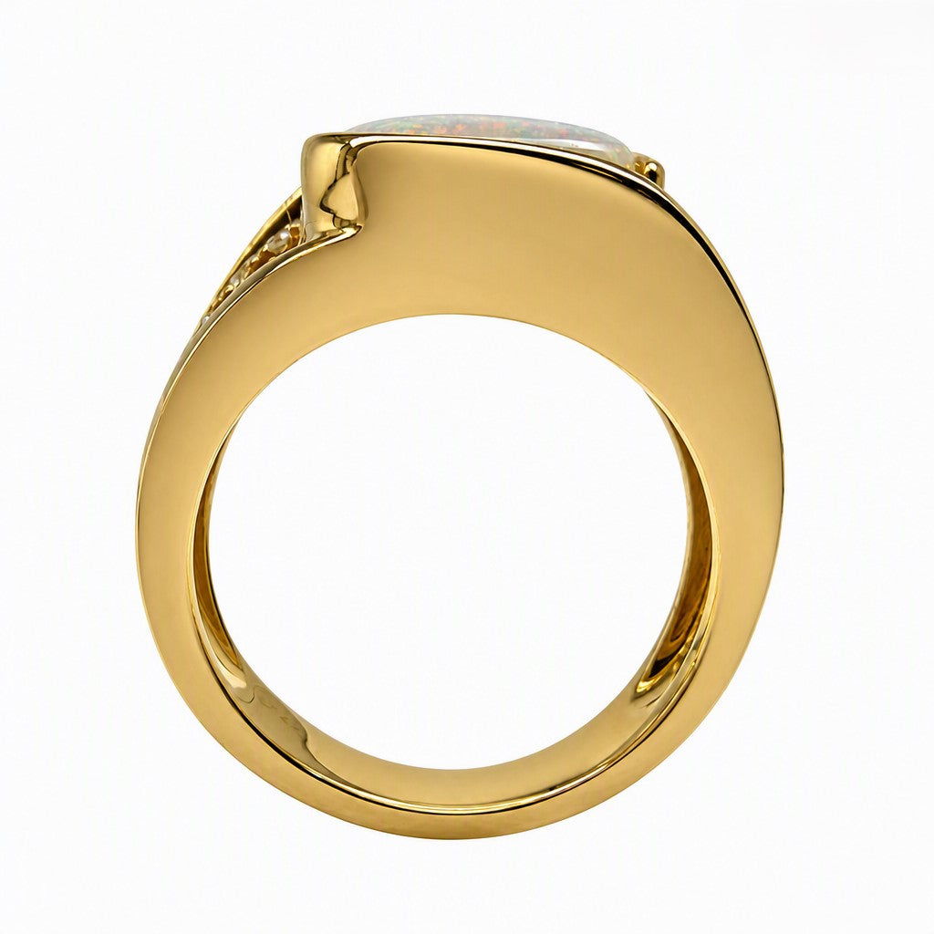 14K Yellow Gold Opal Ring