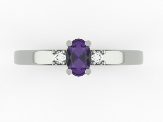 Amethyst and Diamond ring