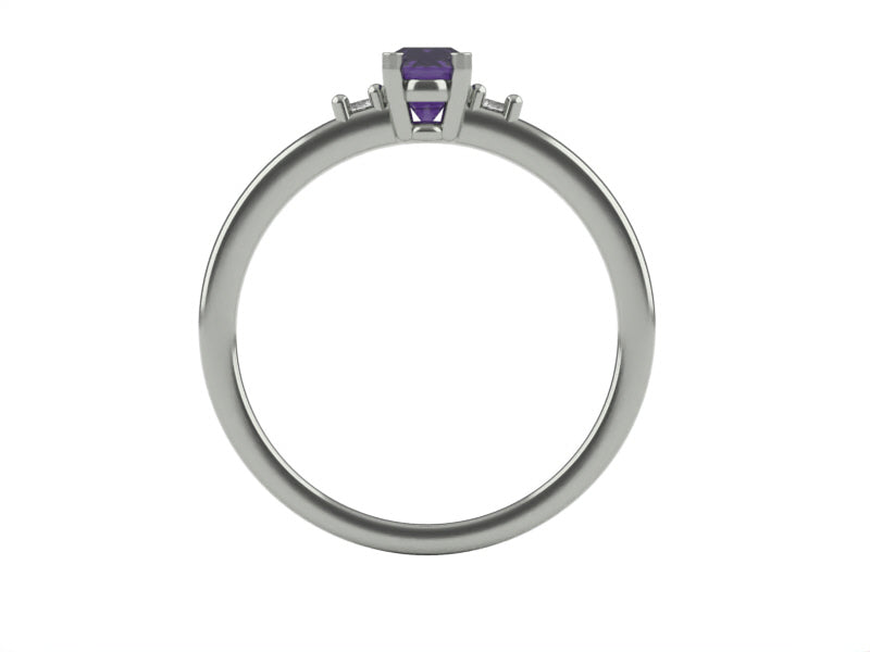 Amethyst and Diamond ring