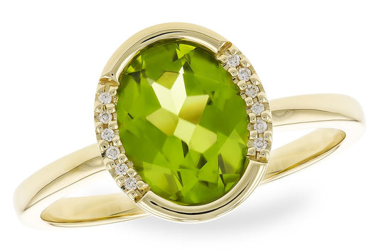 Yellow Gold Peridot Ring