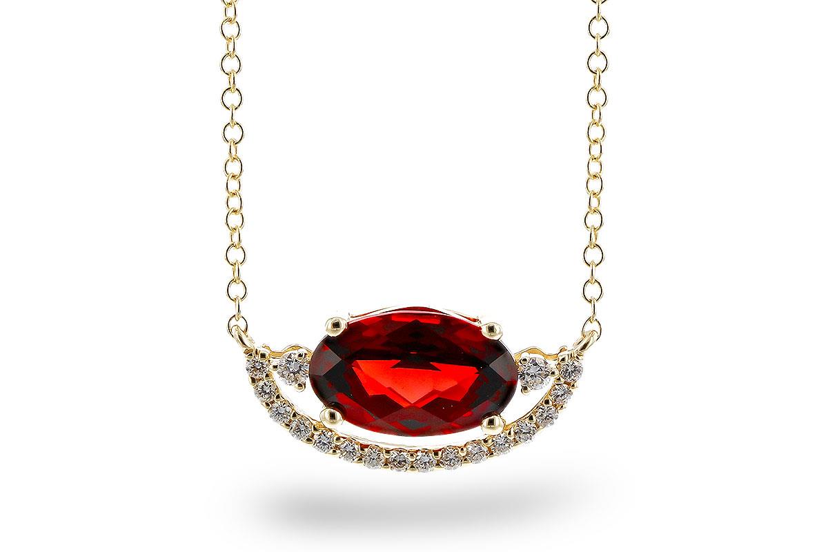 Garnet and Diamond Necklace