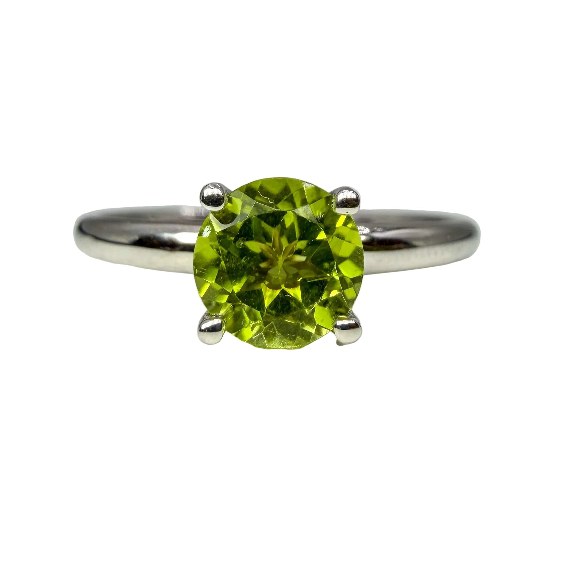 Hidden Halo Peridot Ring