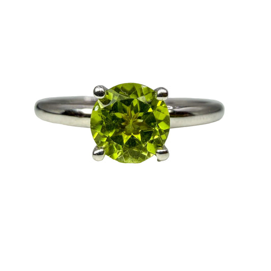Hidden Halo Peridot Ring