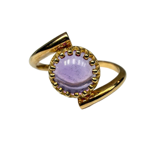 Amethyst Cabachon Bypass Ring