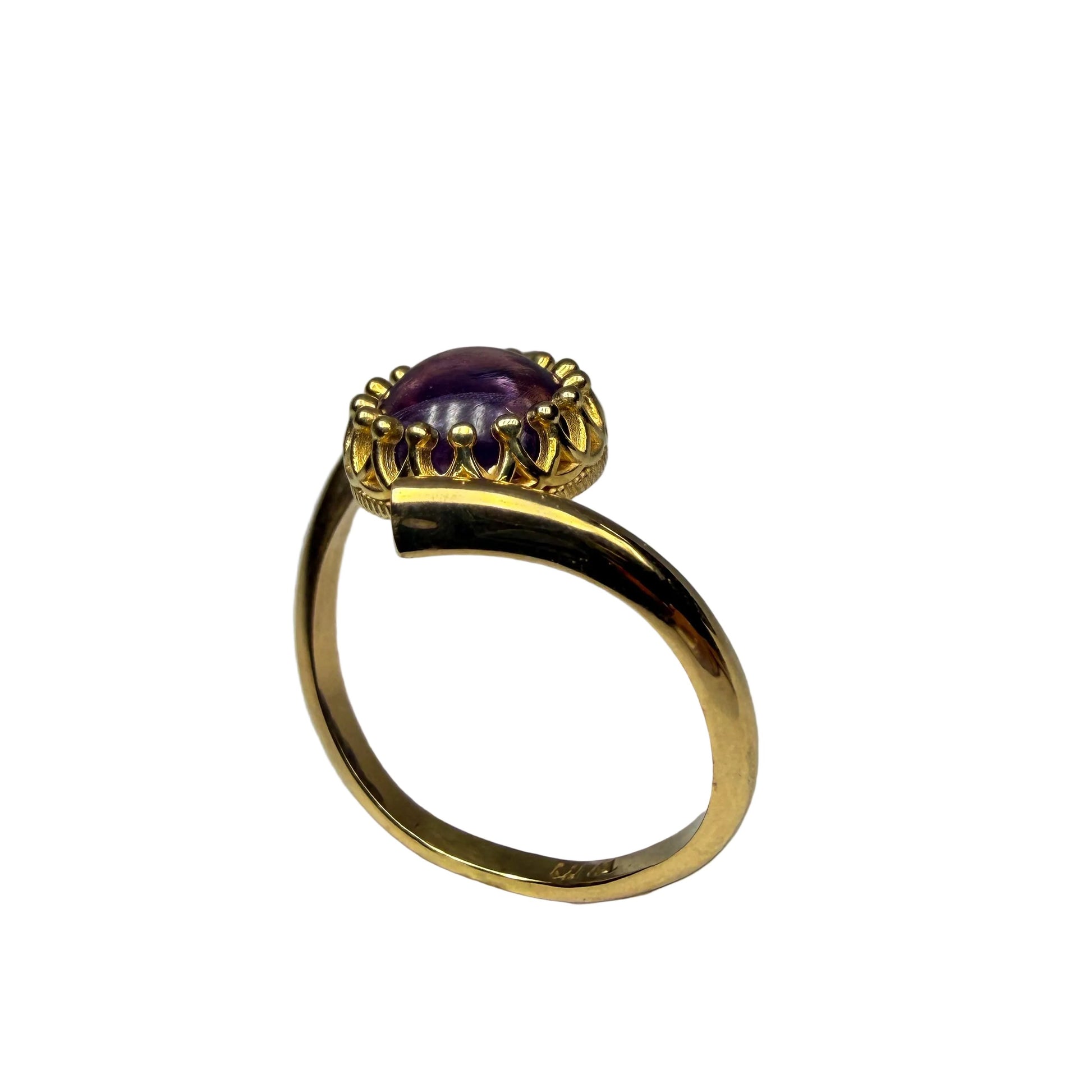 Amethyst Cabachon Bypass Ring