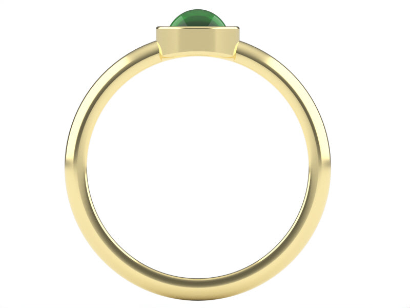 Bezel Set Emerald Ring