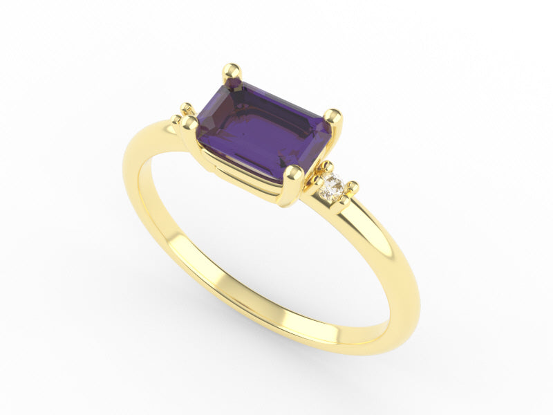 Gold Amethyst Ring