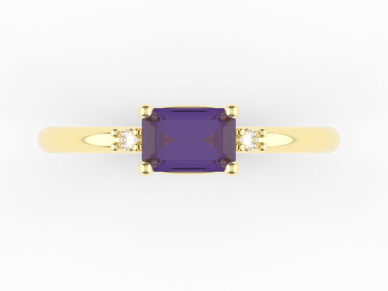 Gold Amethyst Ring