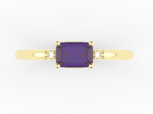 Gold Amethyst Ring