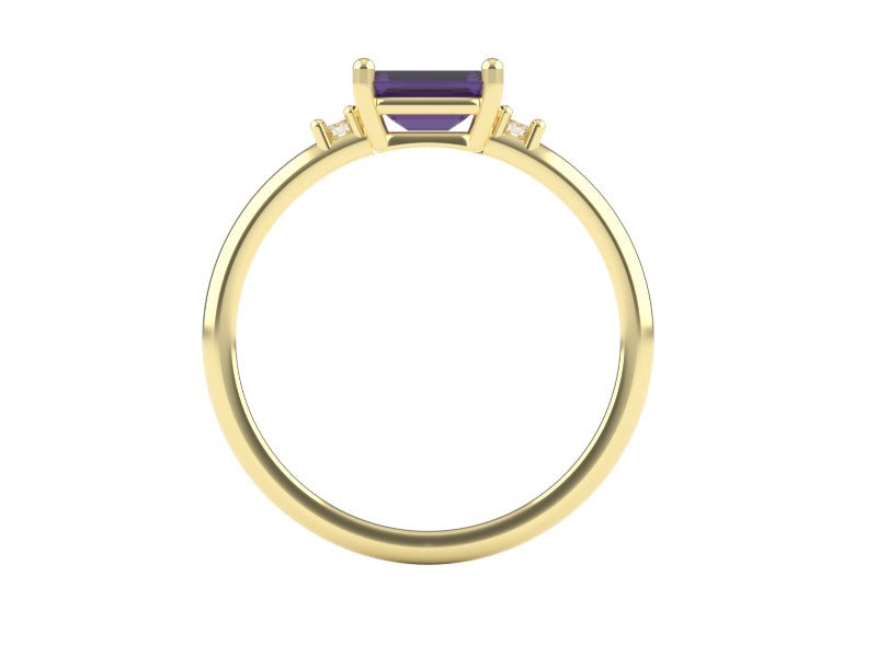Gold Amethyst Ring
