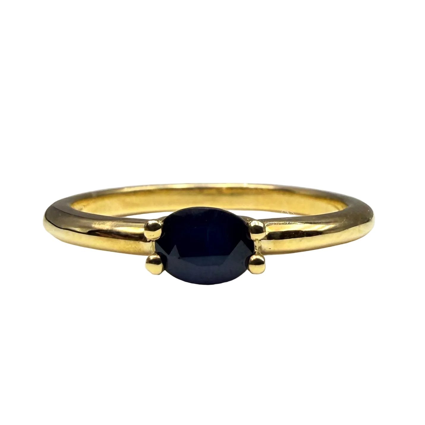 14kt yellow gold and sapphire ring