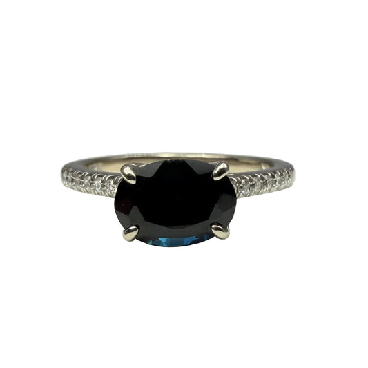 14kt White Gold Sapphire and Diamond Ring 