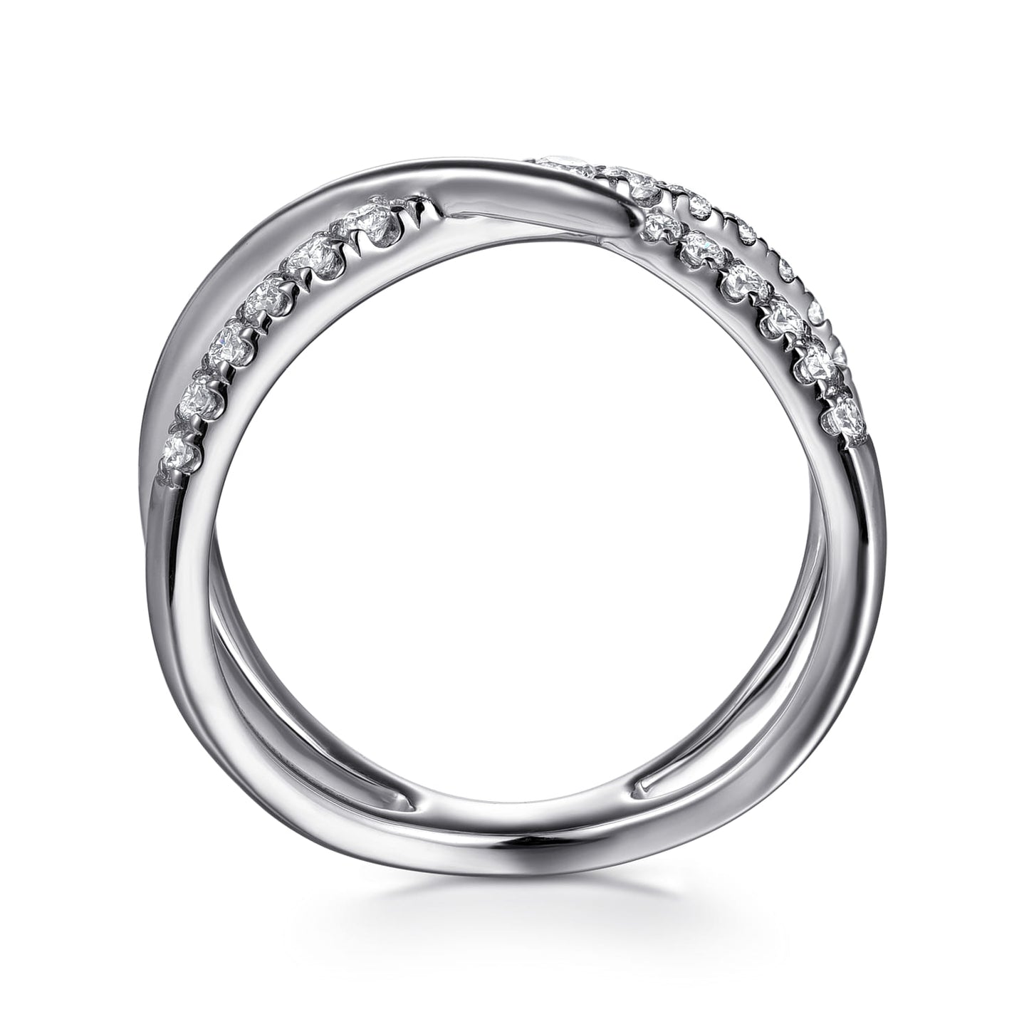 Diamond Spike Criss Cross Ring