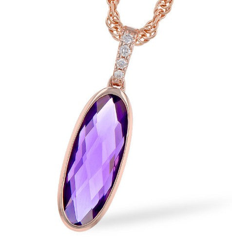 Rose Gold and Amethyst Necklace