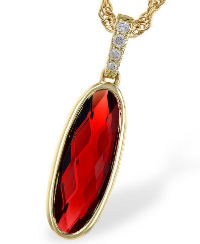 Garnet and Diamond Necklace