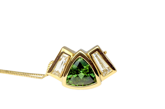 Tourmaline and Diamond Necklace