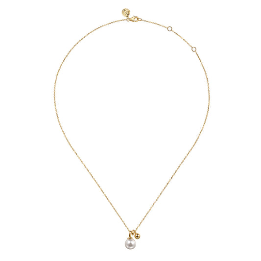 Bujukan Bead and Pearl Pendant Necklace