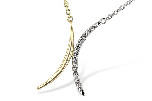 Two tone diamond pendant