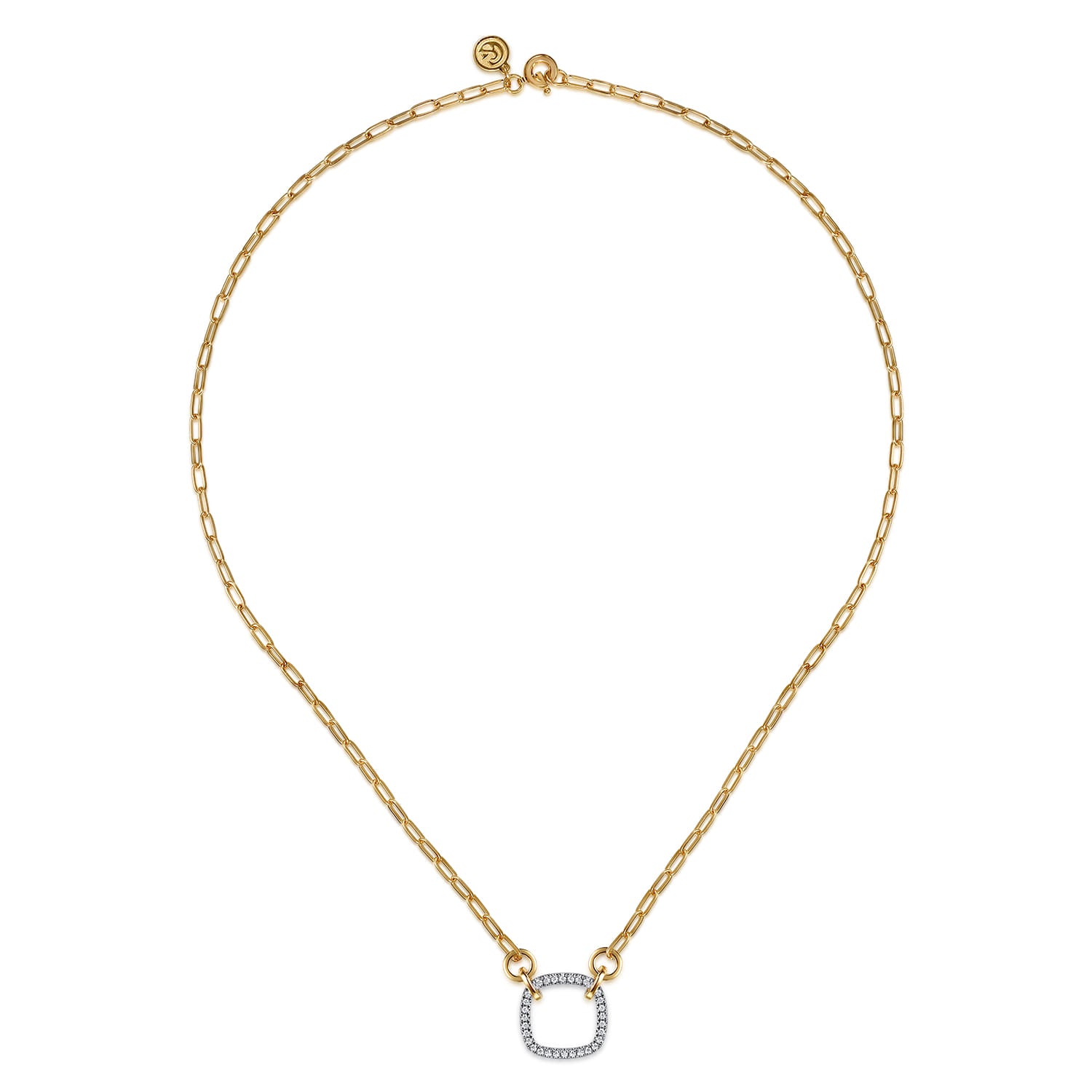 Diamond Paperclip Chain Necklace