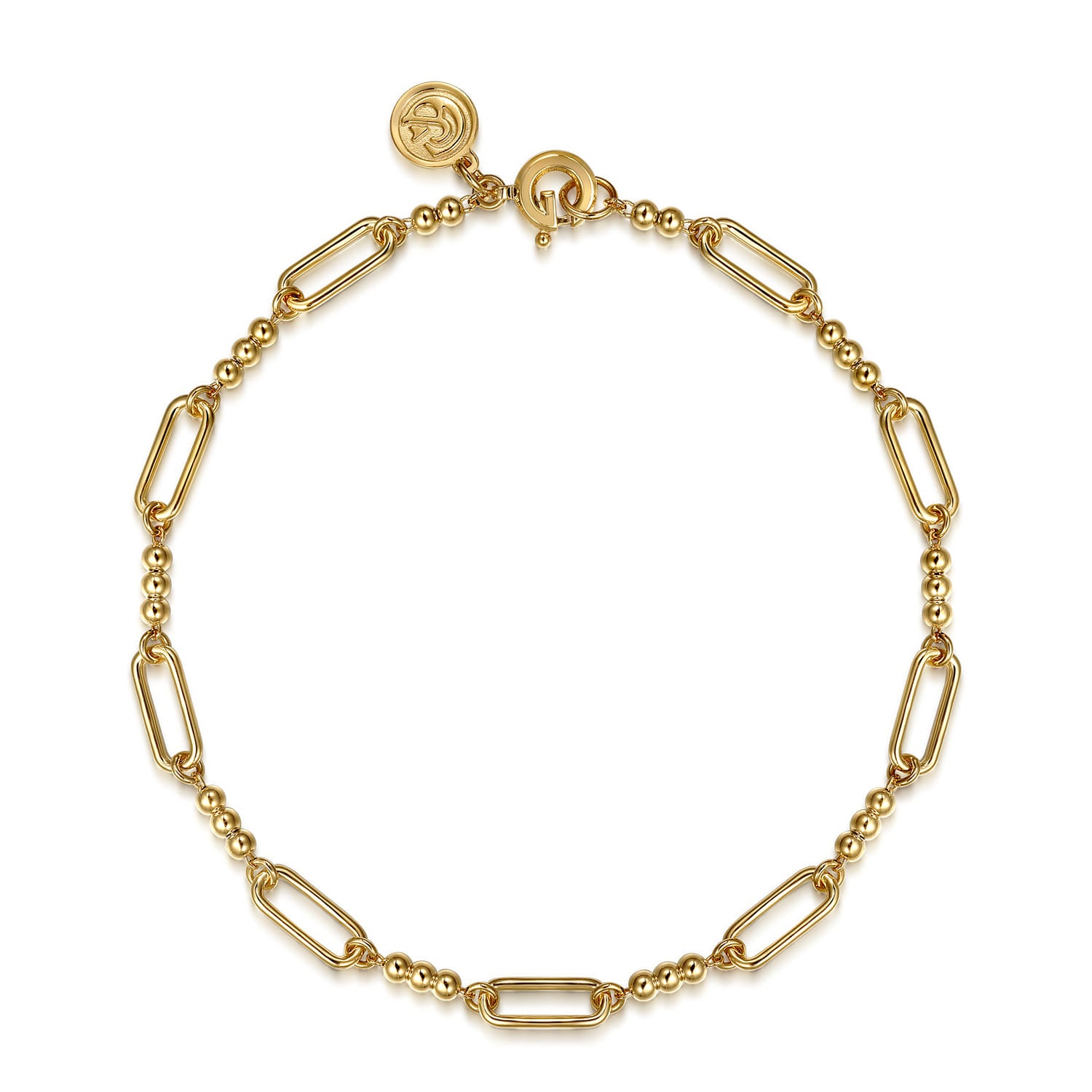 Beaded Link Chain Bracelet