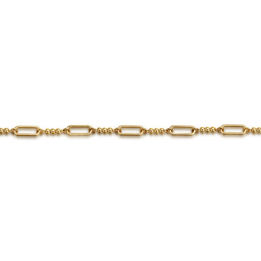 Beaded Link Chain Bracelet