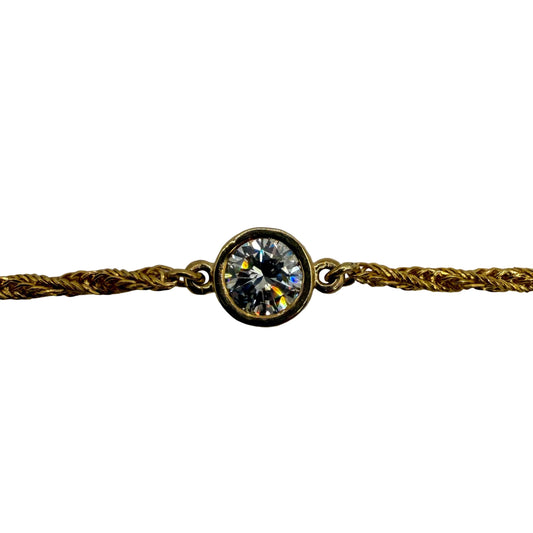 14kt Yellow Gold Bezel Set Diamond Bracelet