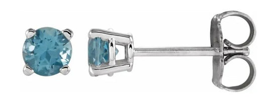 Blue Topaz Stud Earrings
