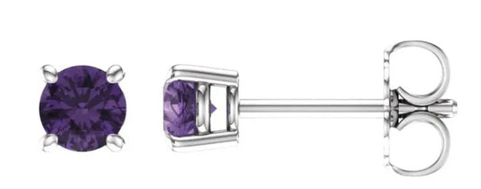 Amethyst Stud Earrings 