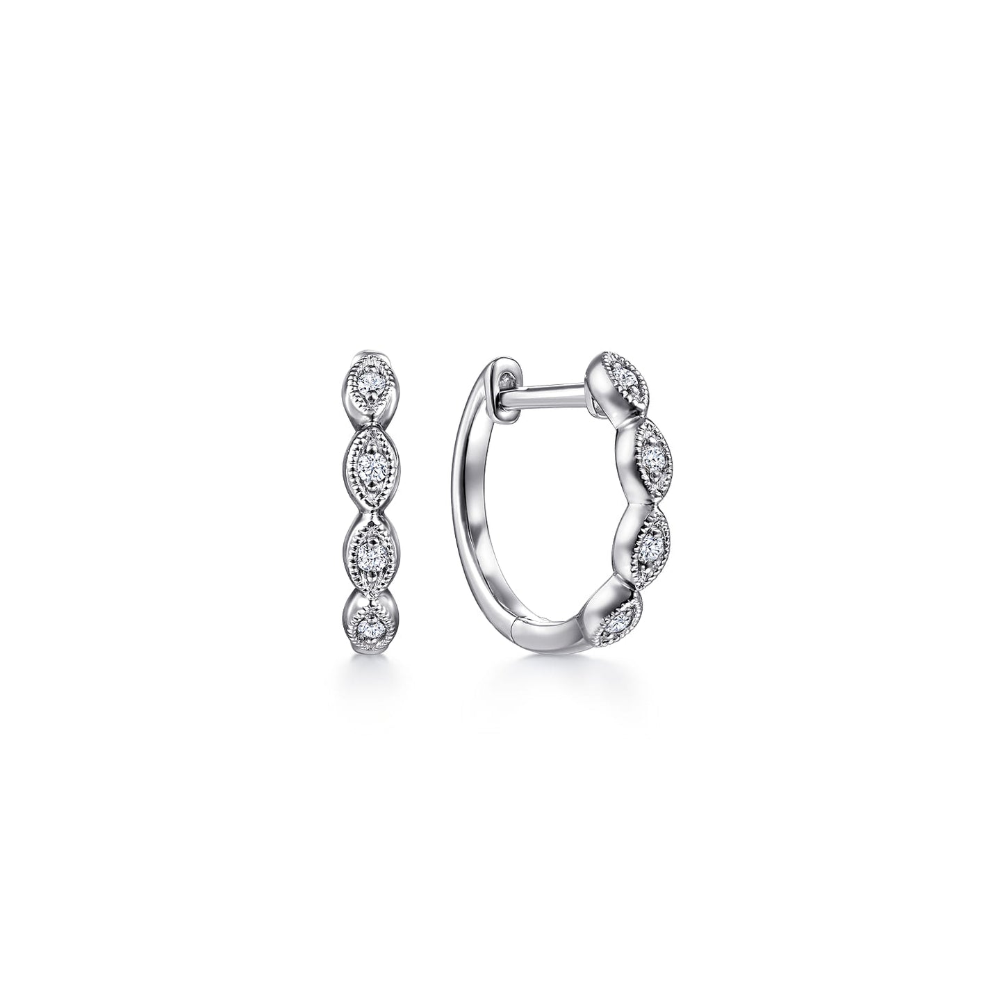 Diamond Huggie Earrings
