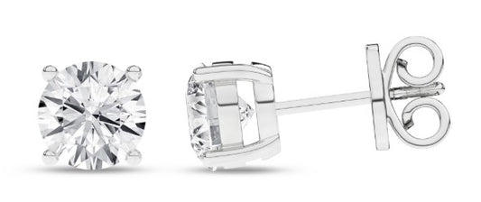 Synthetic Diamond Stud Earrings 