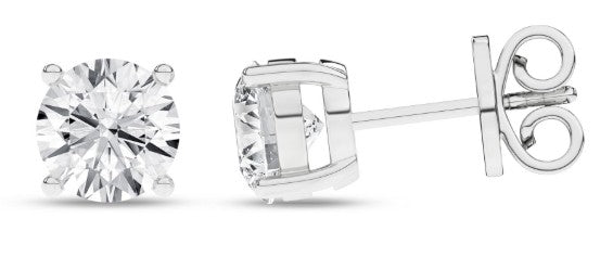 Synthetic Diamond Stud Earrings