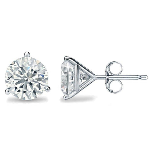 14K White Gold 2.00CTW Synthetic Diamond Studs