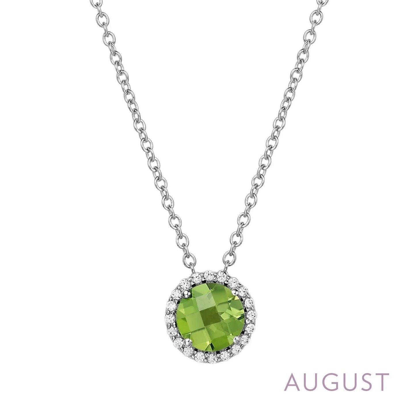 Sterling Silver August Birthstone Necklace
