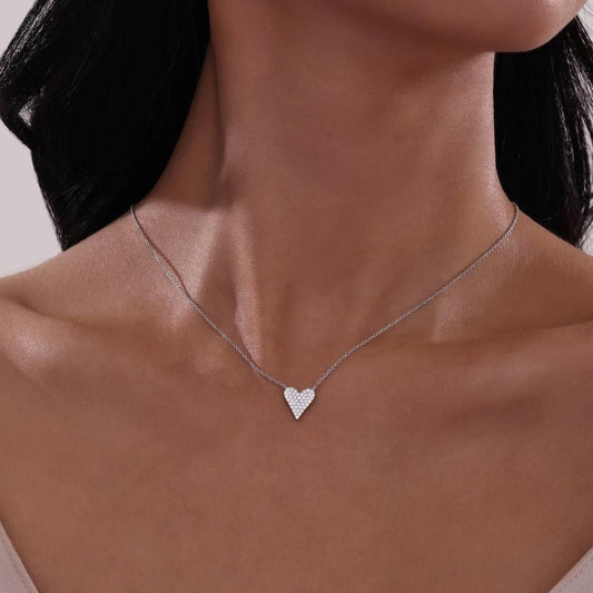 Pave Heart Necklace