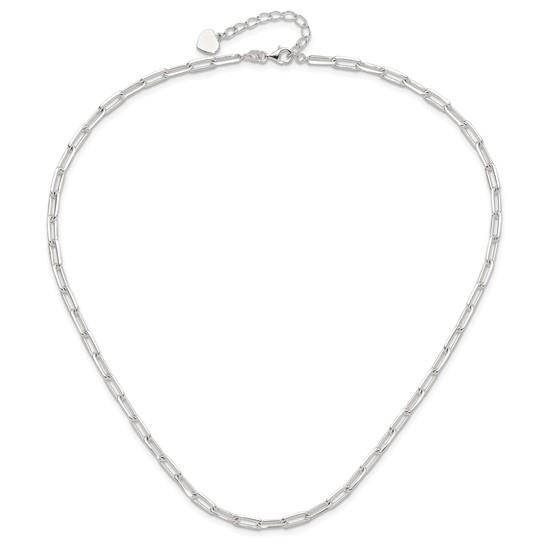 Silver Paperclip Style Necklace