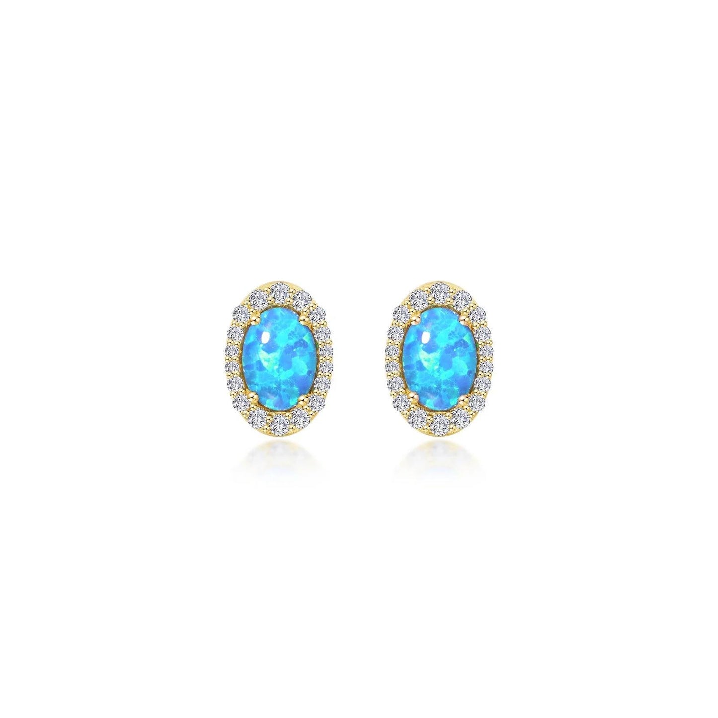 Oval Stud Earrings