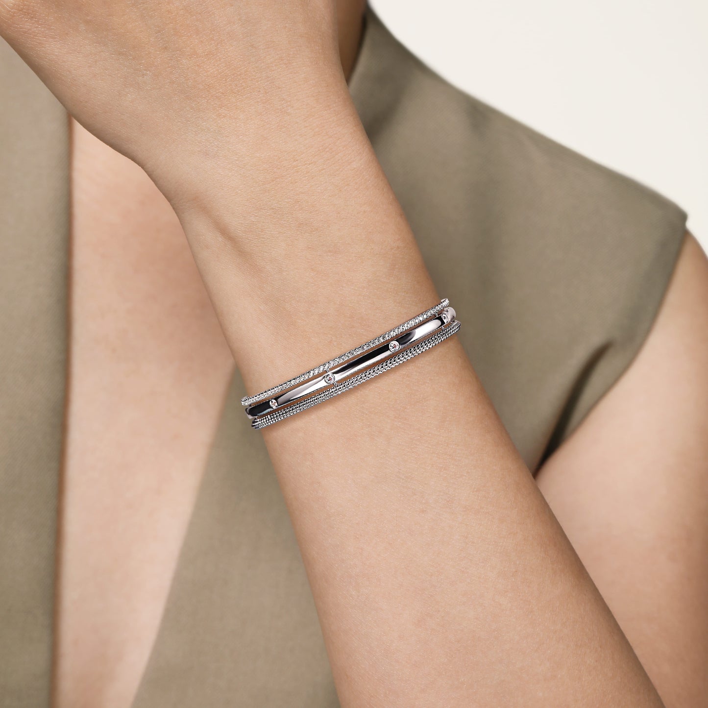 Sapphire Multi Row Cuff