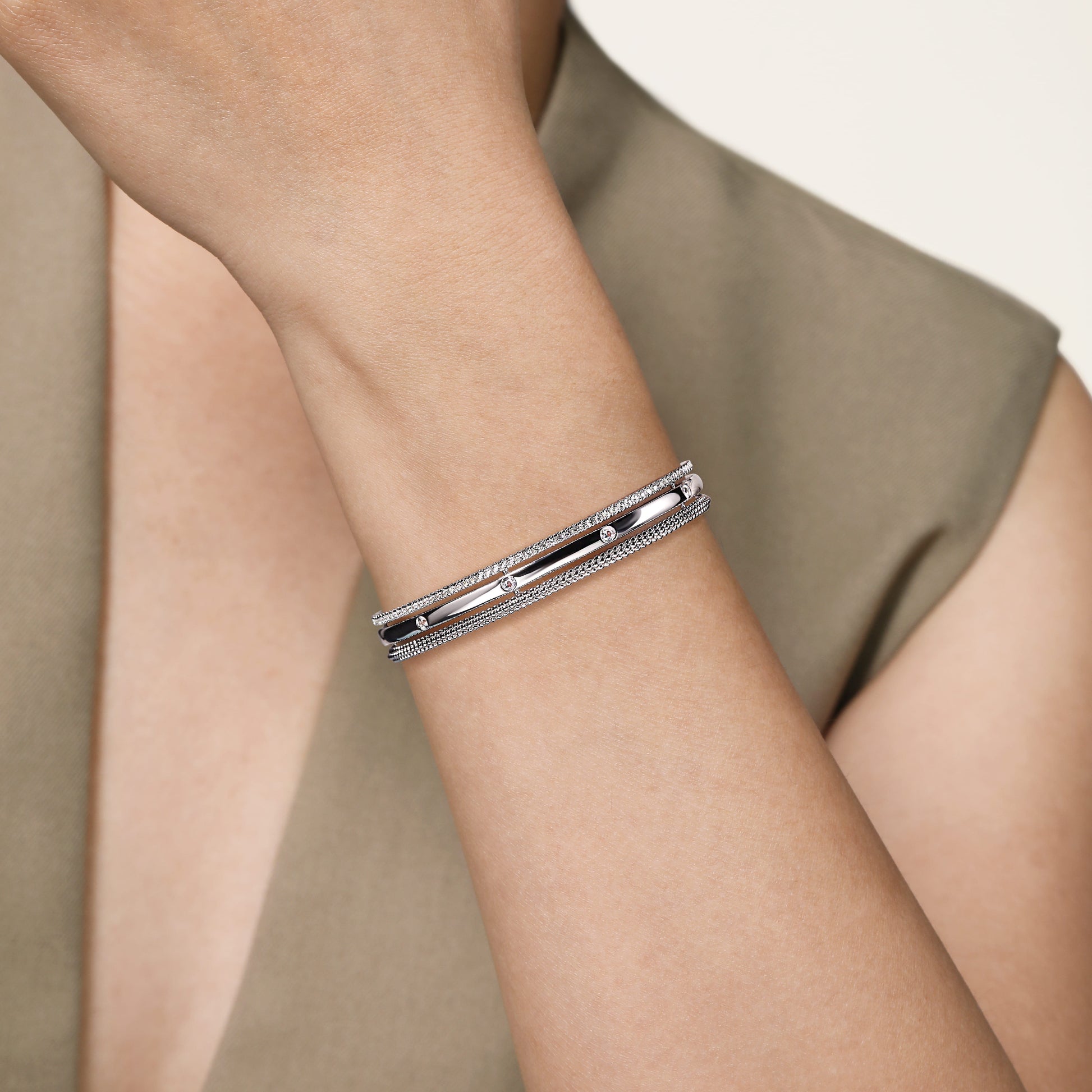 Sapphire Multi Row Cuff