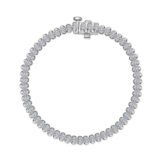 Aria Half- Bezel Tennis Bracelet