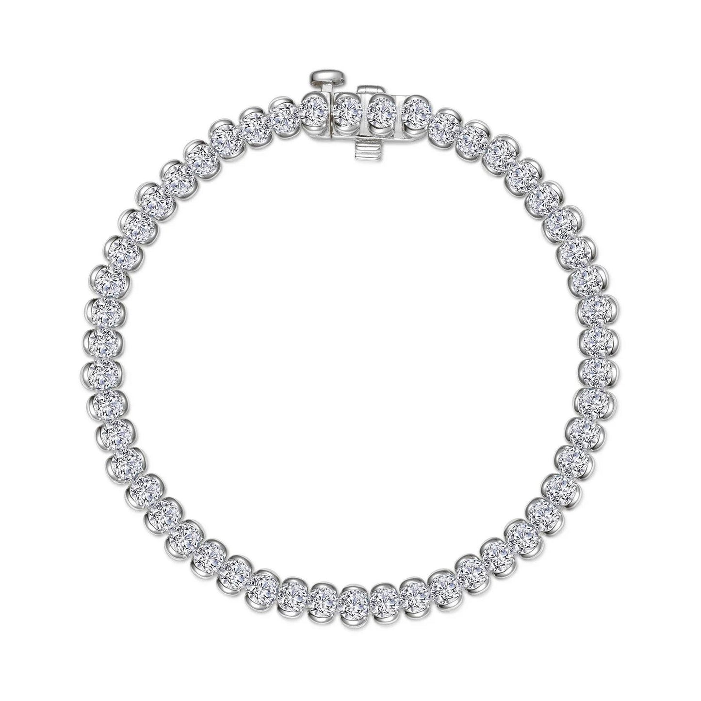 Aria Half- Bezel Tennis Bracelet