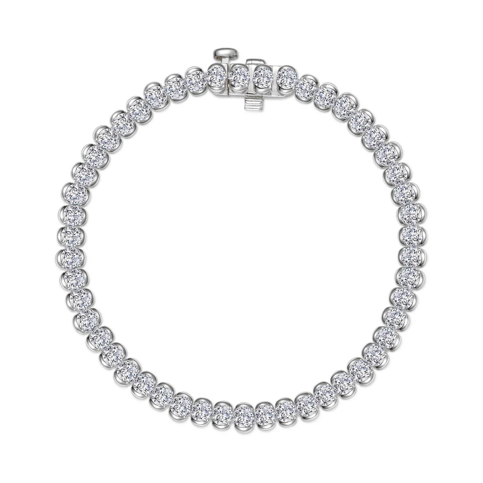 Aria Half- Bezel Tennis Bracelet